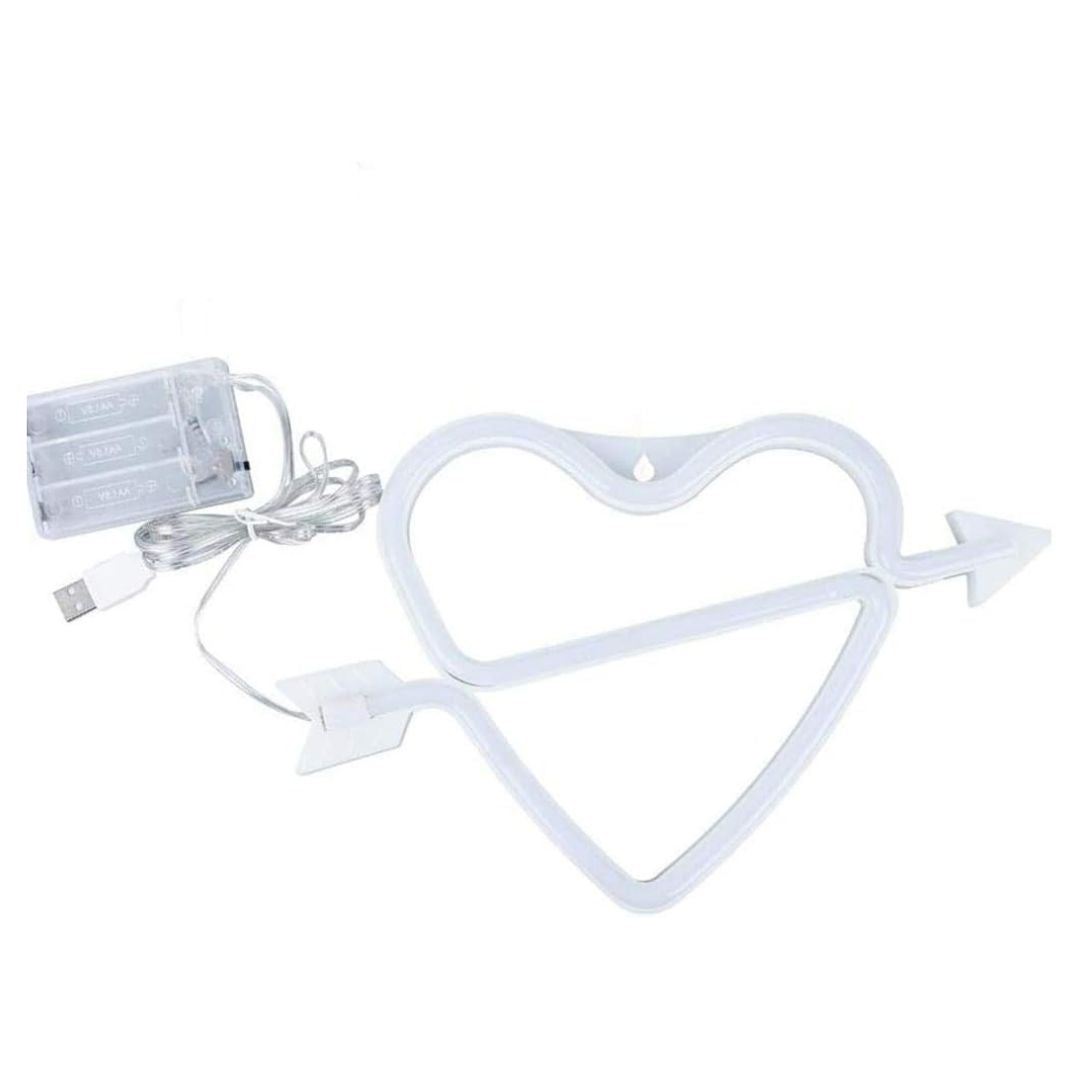 VibeCore Heart and Arrow Neon Light Package Contents