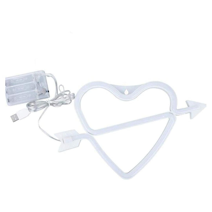 VibeCore Heart and Arrow Neon Light Package Contents