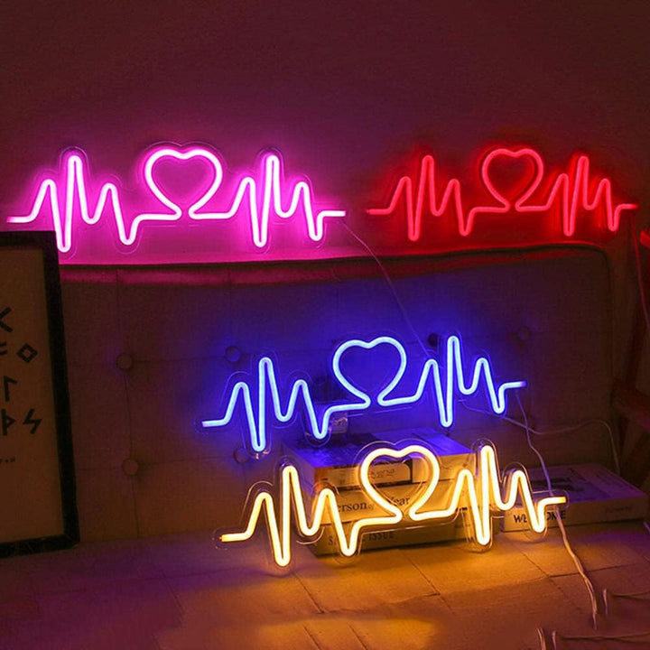 VibeCore Heartbeat Neon Light All 4 Colors: Pink, Red, Blue and Warm White