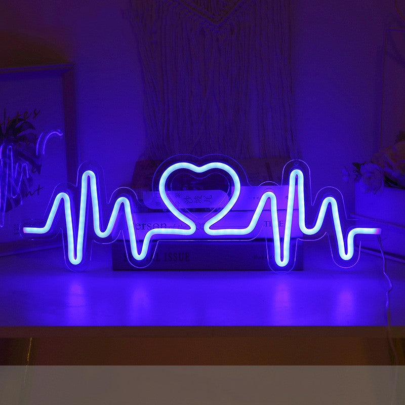 VibeCore Heartbeat Neon Light Blue