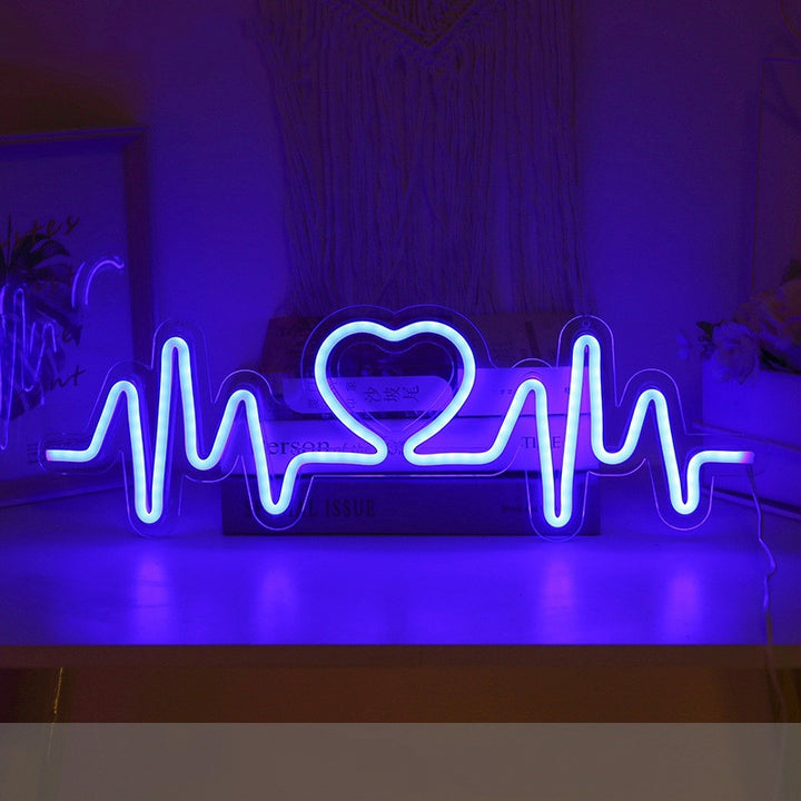 VibeCore Heartbeat Neon Light Blue