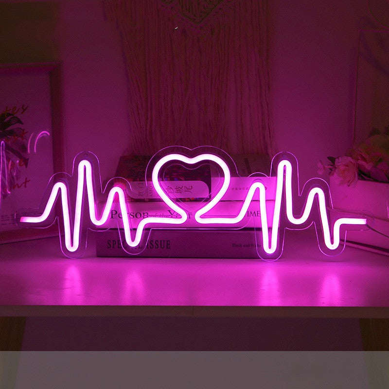 VibeCore Heartbeat Neon Light Pink