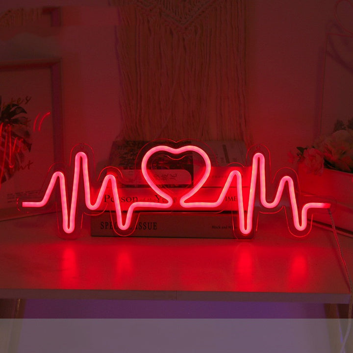 VibeCore Heartbeat Neon Light Red