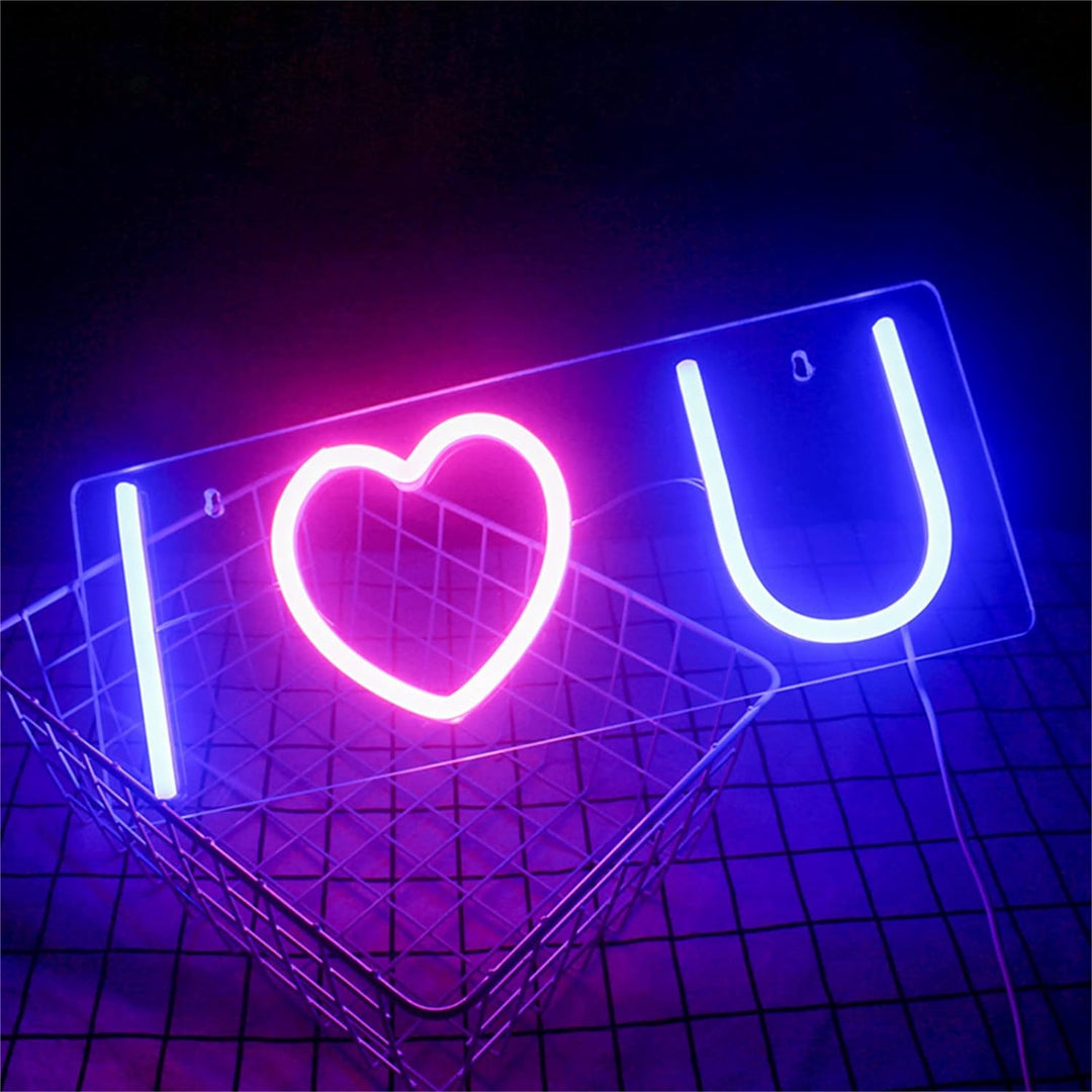 VibeCore I Heart U Neon Light