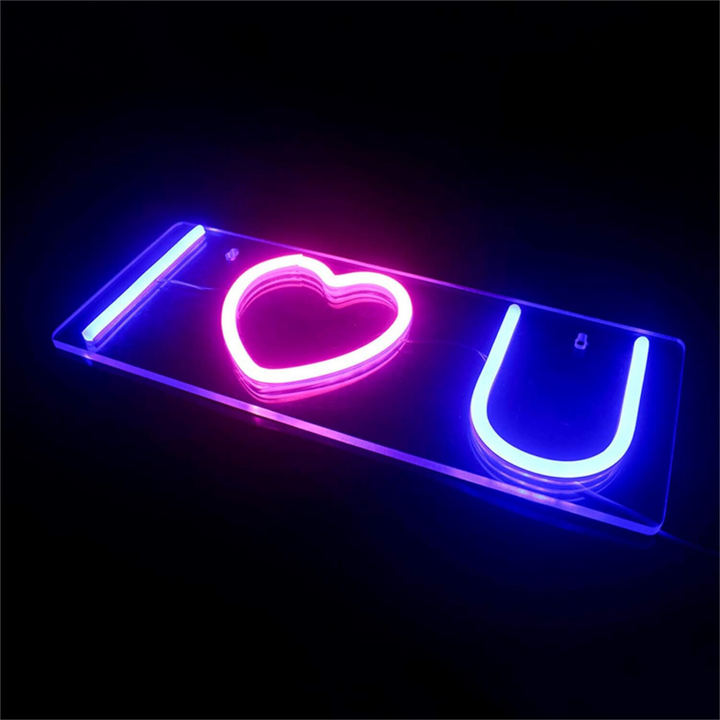 VibeCore I Heart U Neon Light Side View