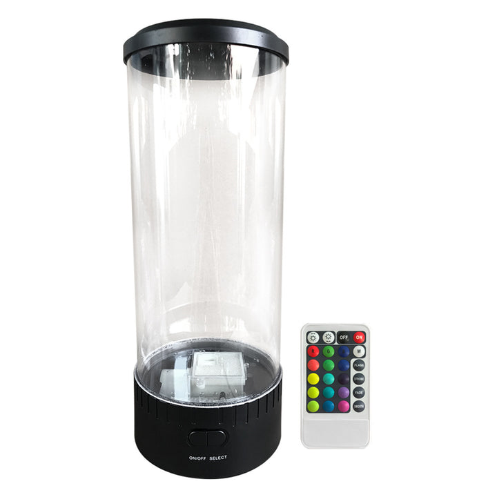 VibeCore Jellyfish Lava Lamp with no jellyfish inside, showcasing the sleek design and color-changing LED lights. This lamp can be customized with different color options for a calming glow and is USB or battery-powered. Ideal for creating a soothing atmosphere in any space.