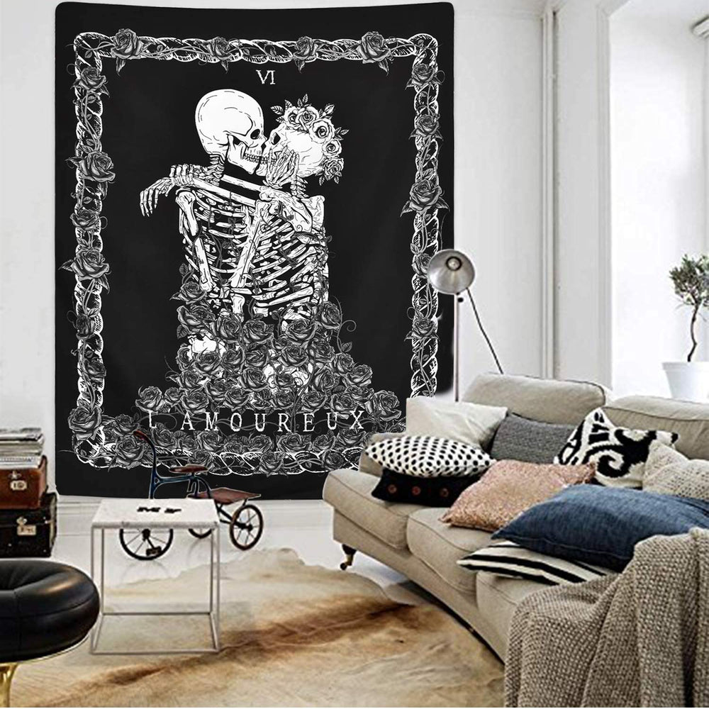 VibeCore L'Amoureux Tapestry In Living Room