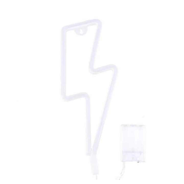 VibeCore Lightning Neon Light package contents: LED neon light sign, USB or battery power options, on/off switch, and secure packaging for safe delivery.