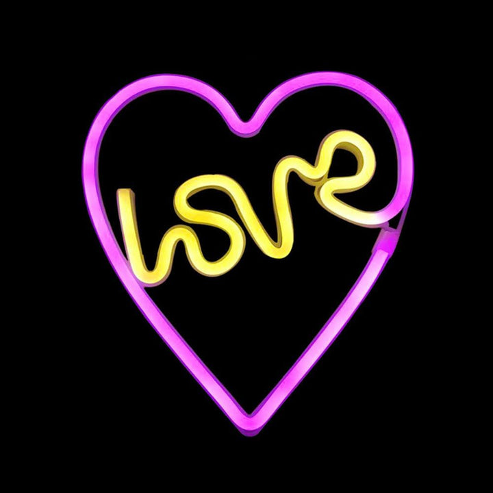 VibeCore Love Heart Neon Light Close Up
