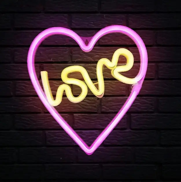 VibeCore Love Heart Neon Light On Wall