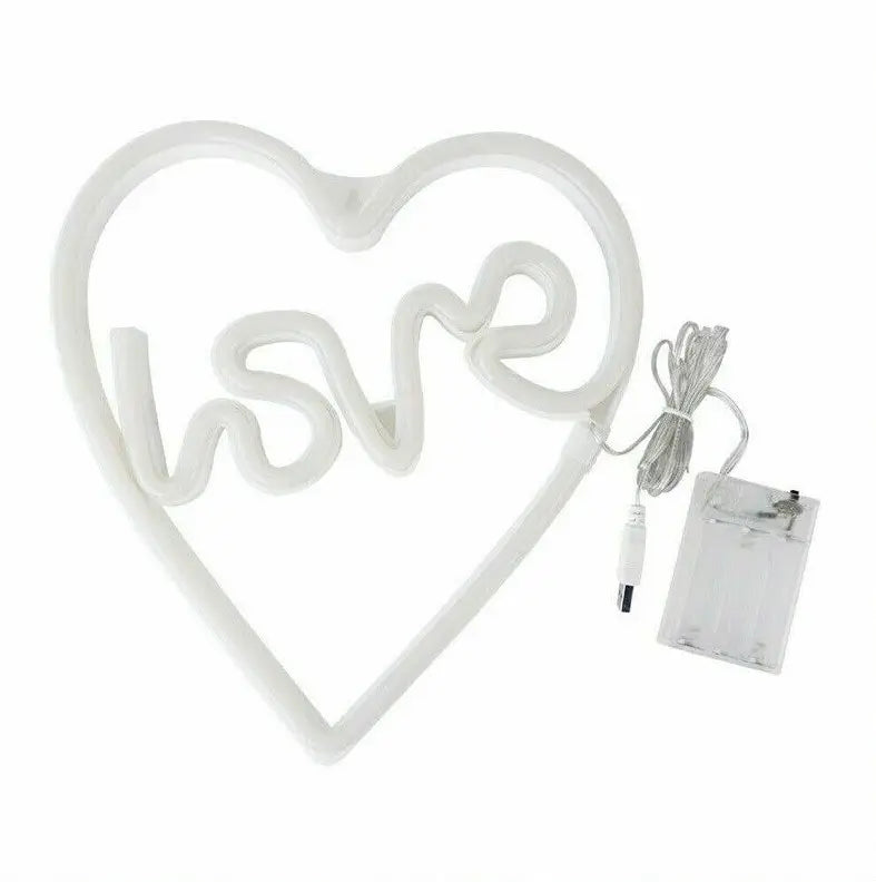 VibeCore Love Heart Neon Light Package Contents