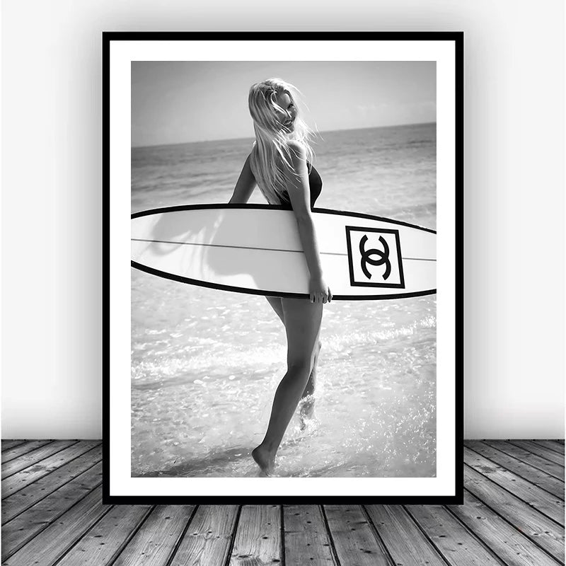 VibeCore Luxury Surf Canvas Prints Option E Framed