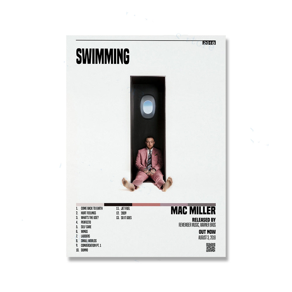 VibeCore Mac Miller Canvas Prints Option A Swimming Album Cover