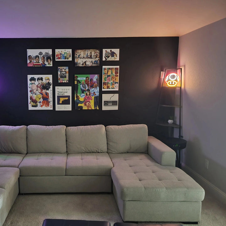 VibeCore Mario Mushroom Neon Light In Living Room