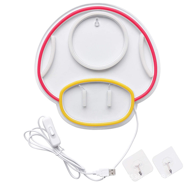 VibeCore Mario Mushroom Neon Light Unlit