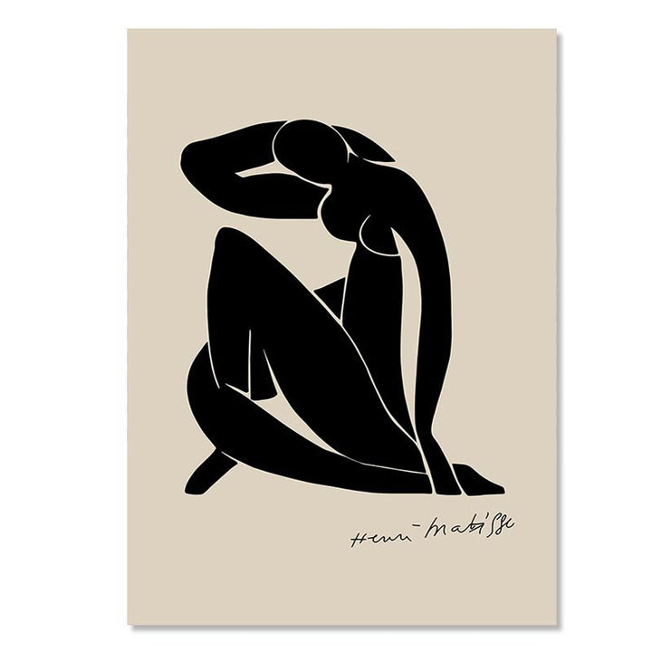 VibeCore Modern Art Classics Canvas Poster featuring Matisse's 'Abstract Figure' design. This iconic piece captures Matisse’s signature use of flowing lines and bold shapes, bringing a modern, minimalist touch to any room. Perfect for adding a chic, contemporary vibe to your bedroom, dorm, or apartment. Printed on premium cotton canvas with fade-resistant colors for lasting impact.