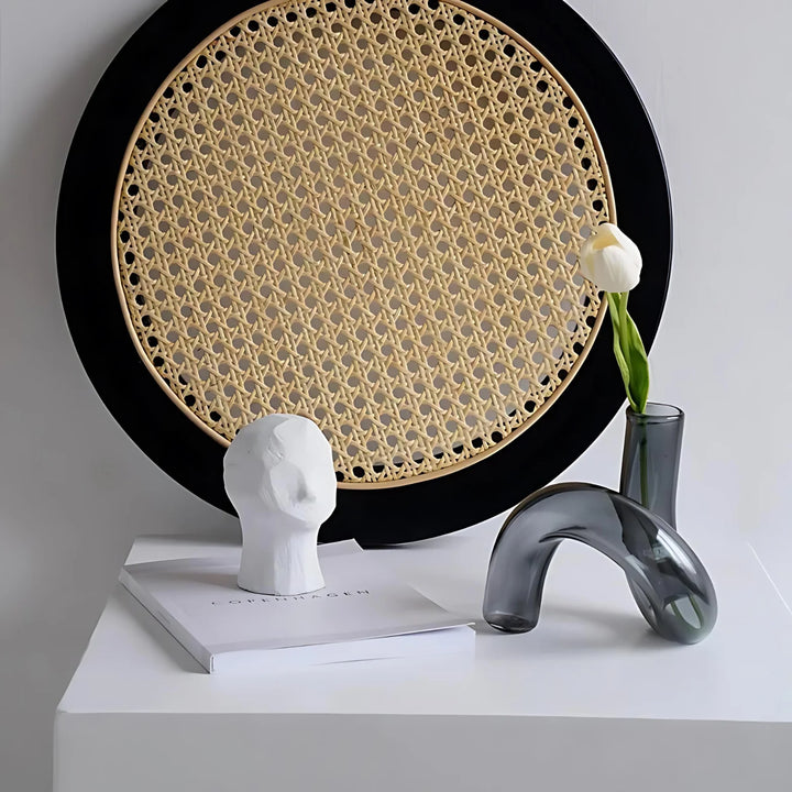 VibeCore Modern Twist Glass Candle Holder in black, elegantly placed on a surface, showcasing its sleek, minimalist design.