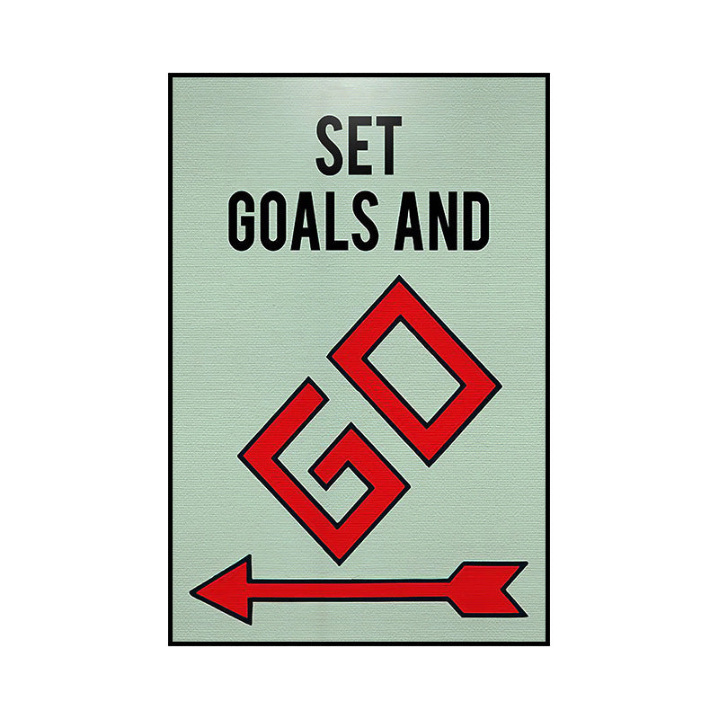 VibeCore Monopoly Canvas Prints Option B: Set goals and go