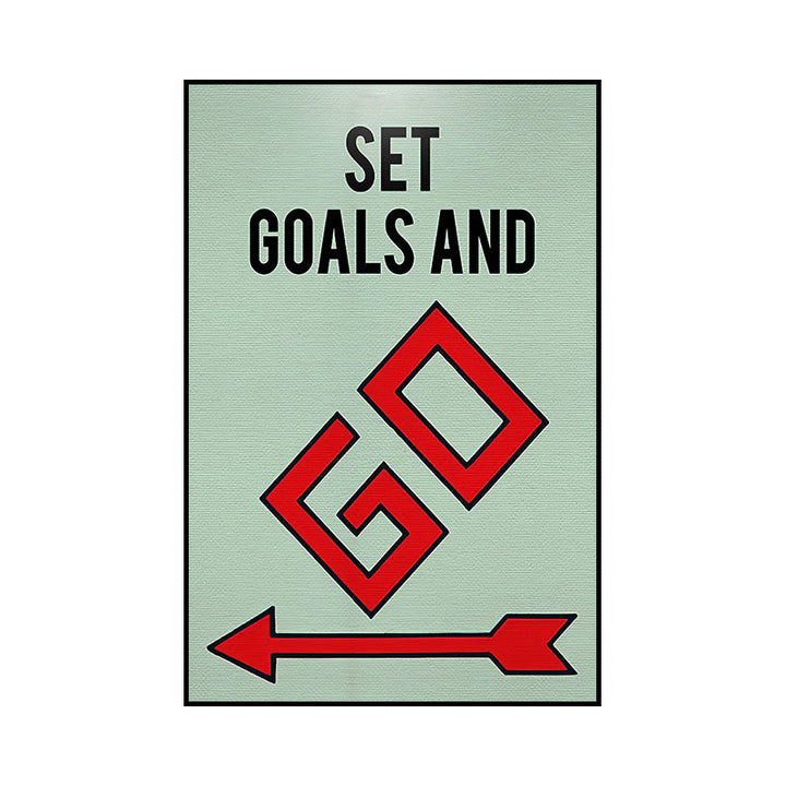 VibeCore Monopoly Canvas Prints Option B: Set goals and go