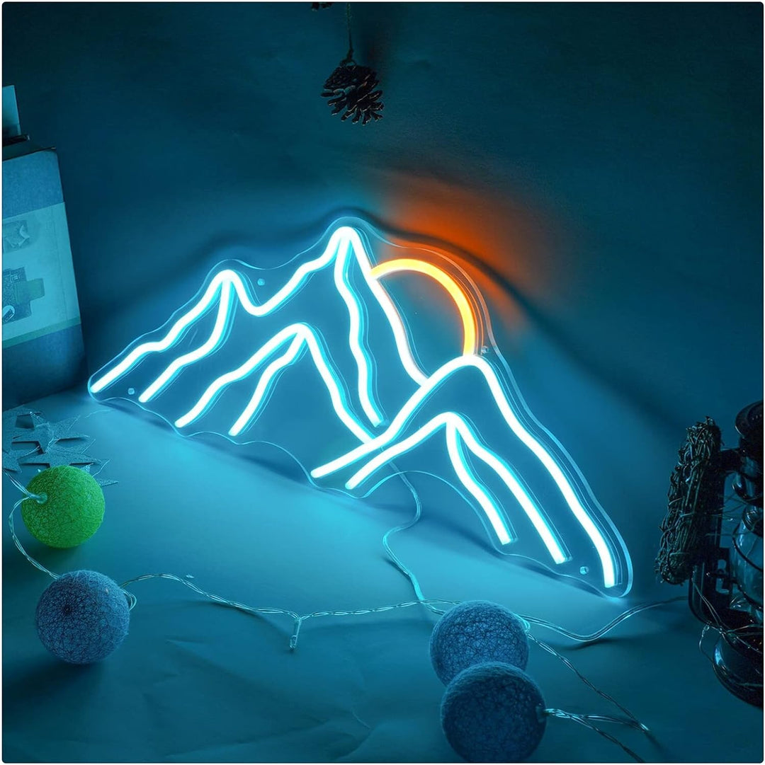 VibeCore Mountain Sunset Neon Light Front Right View