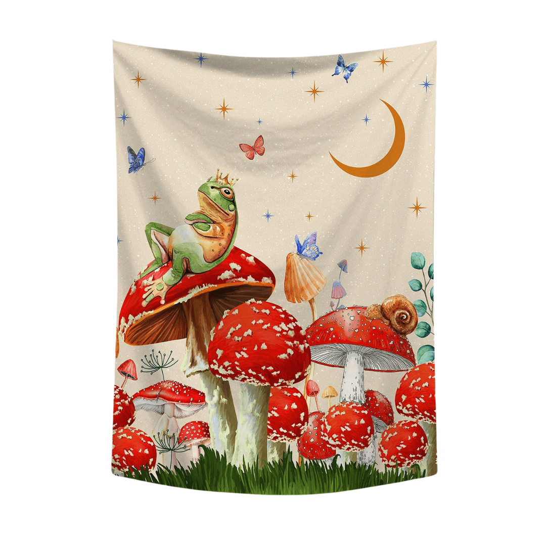 VibeCore Mushroom King Tapestry Product View