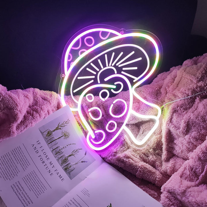 VibeCore Mushroom Neon Light Purple
