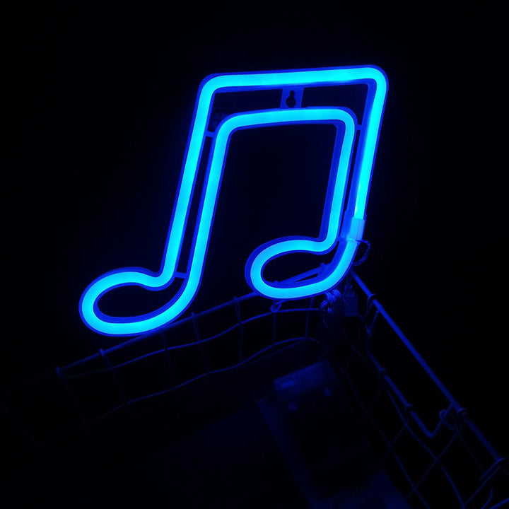 VibeCore Music Note Neon Light Blue