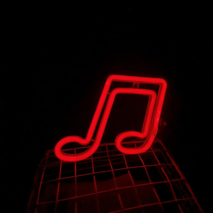 VibeCore Music Note Neon Light Red