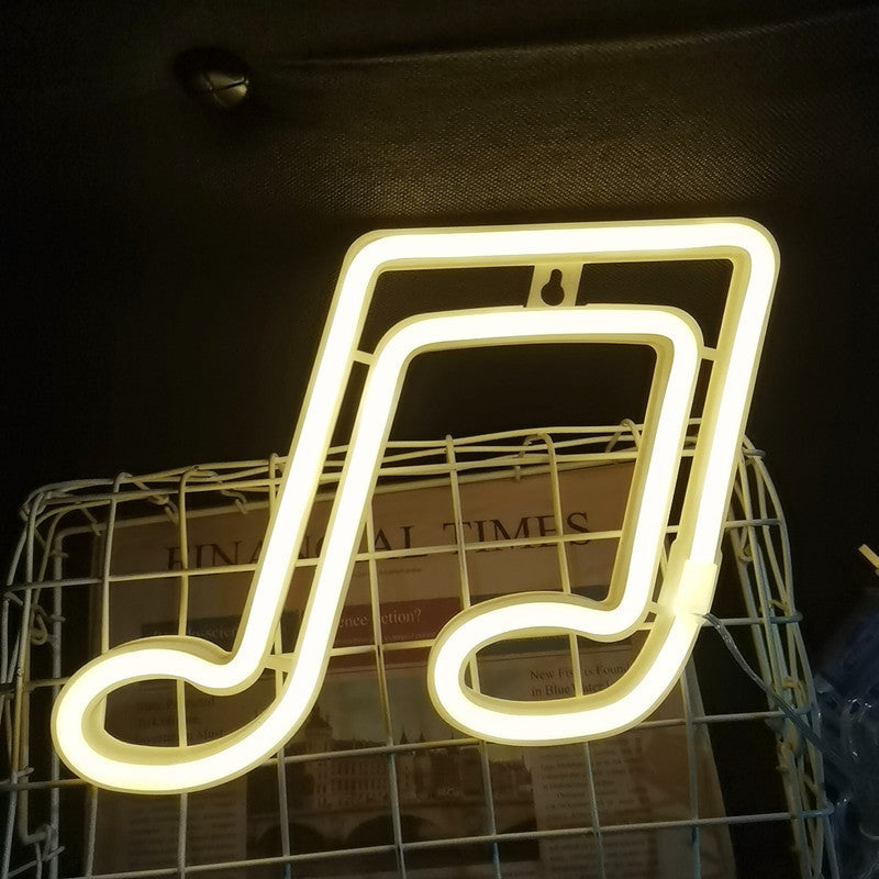 VibeCore Music Note Neon Light Warm White