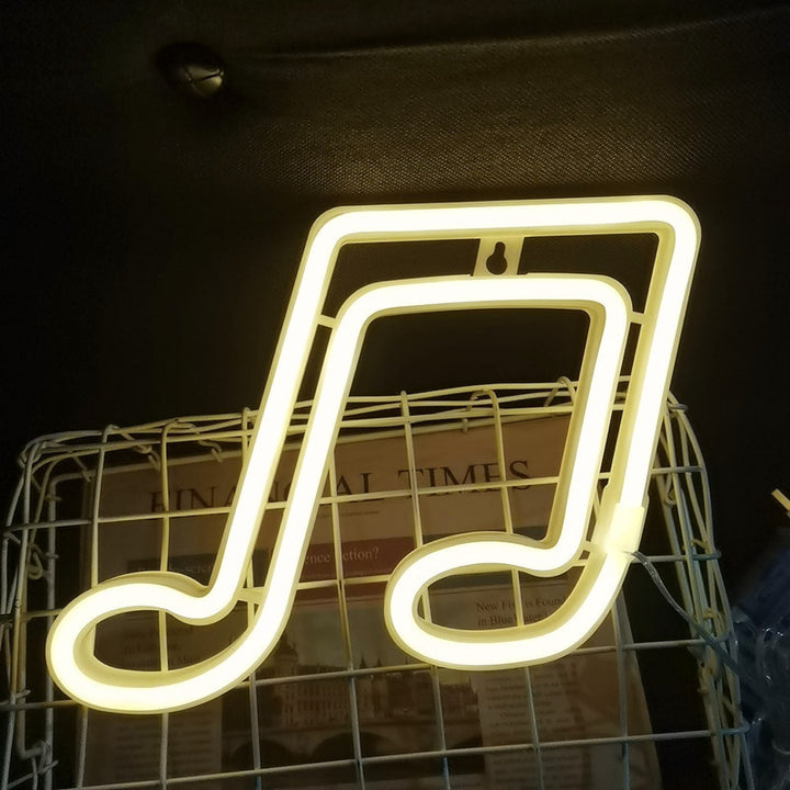 VibeCore Music Note Neon Light Warm White