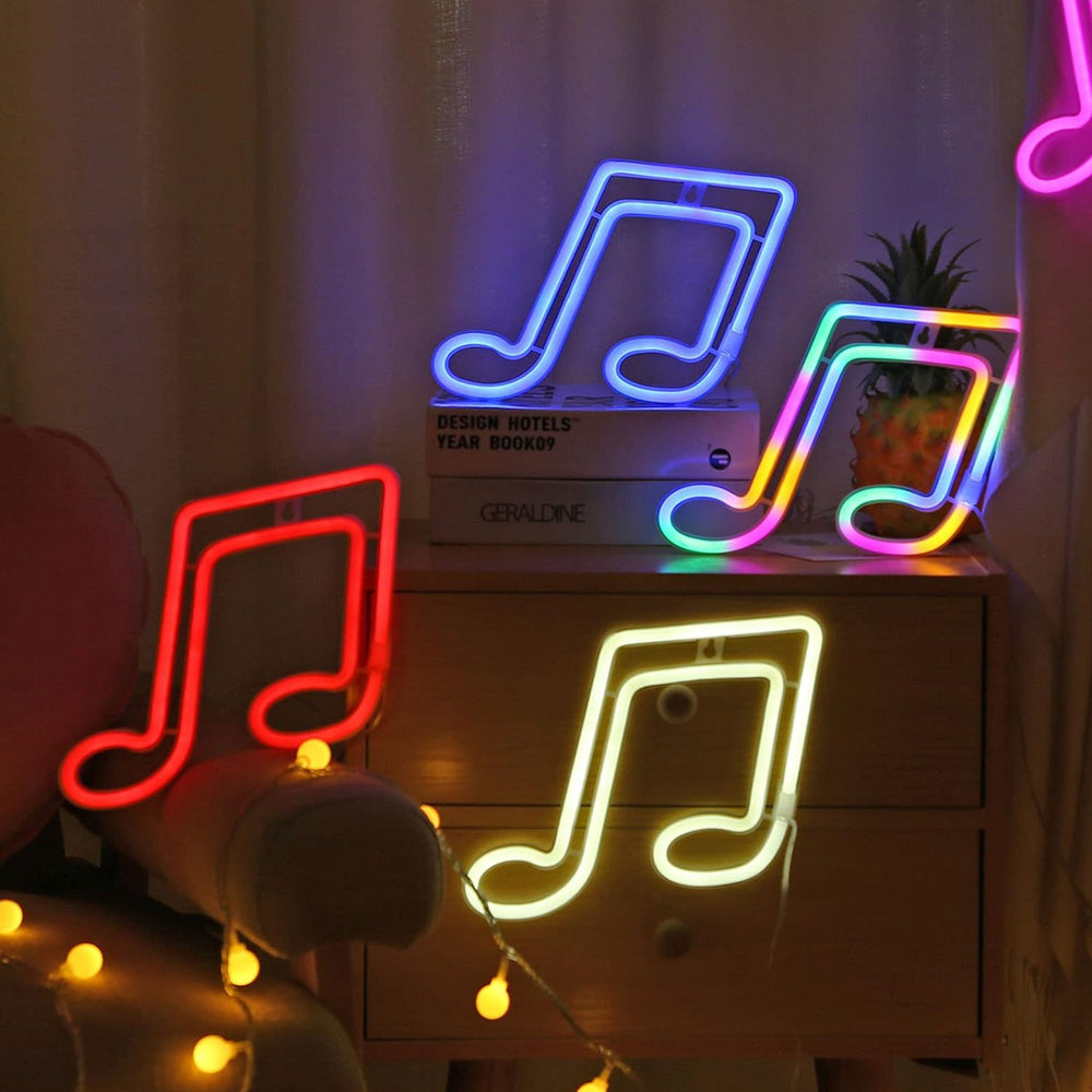VibeCore Music Note Neon Red Warm White Blue and Multicolor