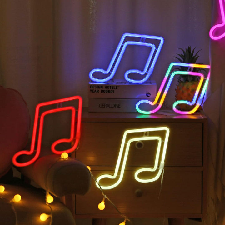 VibeCore Music Note Neon Red Warm White Blue and Multicolor