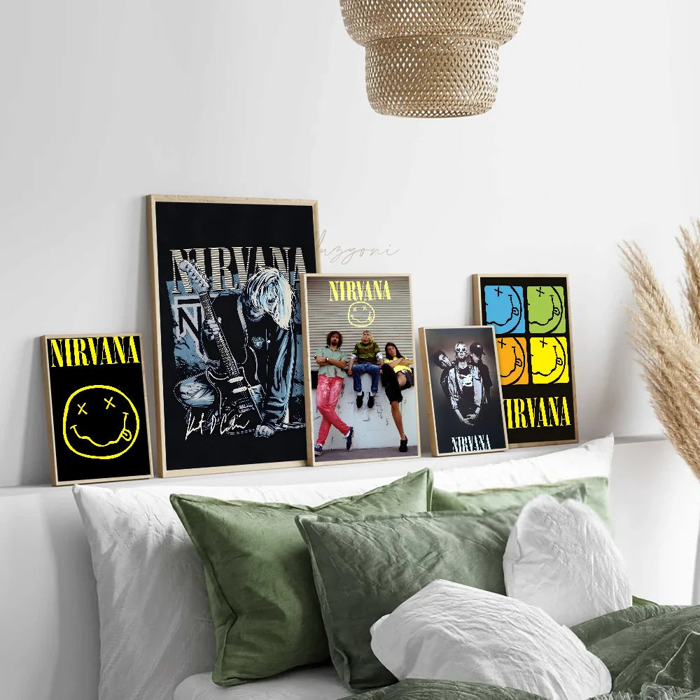 VibeCore Nirvana Canvas Prints In Living Room