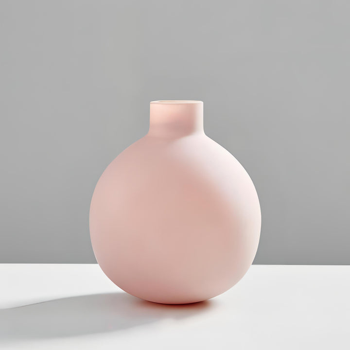 VibeCore Nordic Ceramic Vase Pink, featuring a minimalist design with sleek lines and a matte finish, crafted from a high-quality ceramic-porcelain blend, perfect for adding a modern touch to any room.