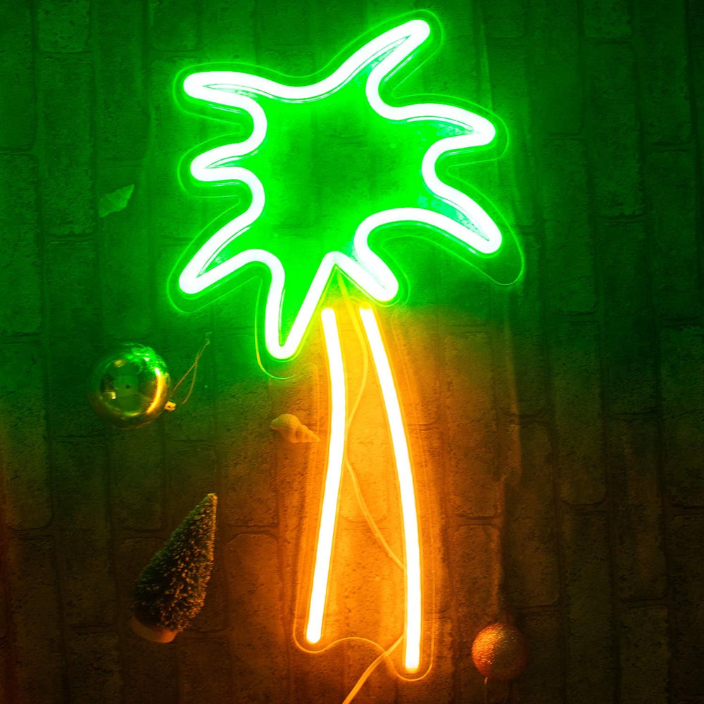 VibeCore Palm Tree Neon Light On Floor