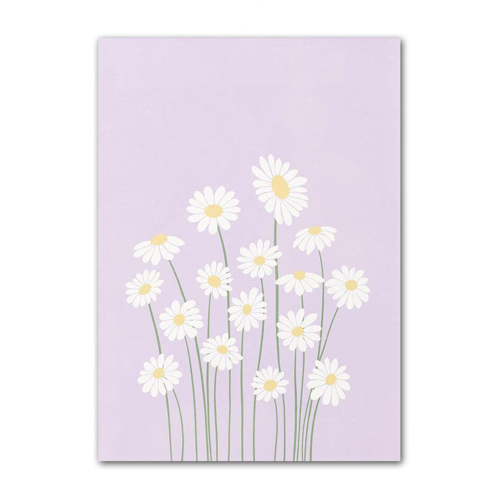 ‘Pastel Flower Market’ canvas poster in soothing pastel purple hues, adding a tranquil and vibrant floral touch to your bedroom, dorm, or apartment.