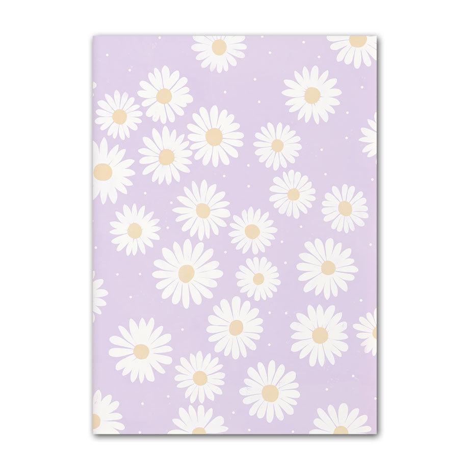 ‘Pastel Flower Market’ canvas poster featuring pastel purple tones with delicate daisies, perfect for adding a soft, floral touch to your bedroom, dorm, or apartment decor.