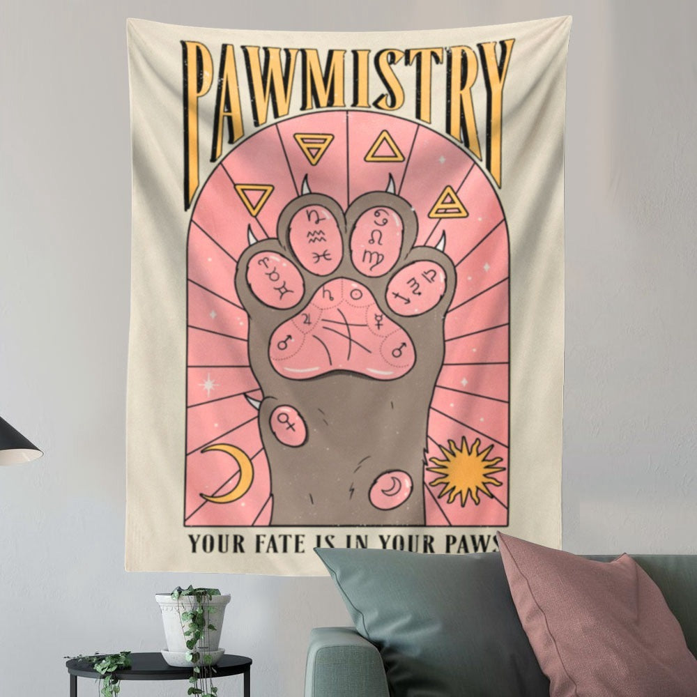 VibeCore Pawmistry Tapestry