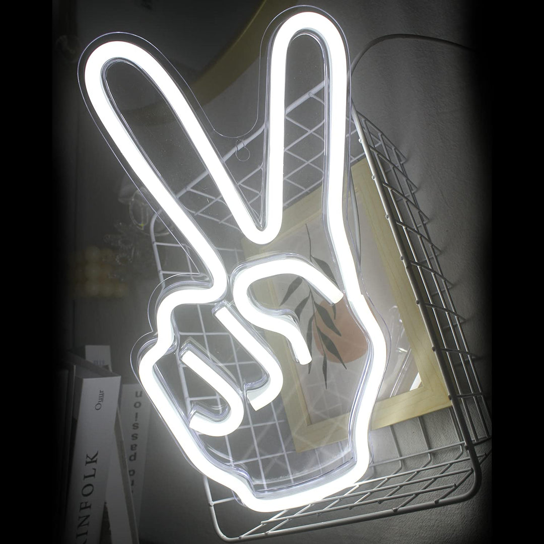 VibeCore Peace Out Neon Light In Basket