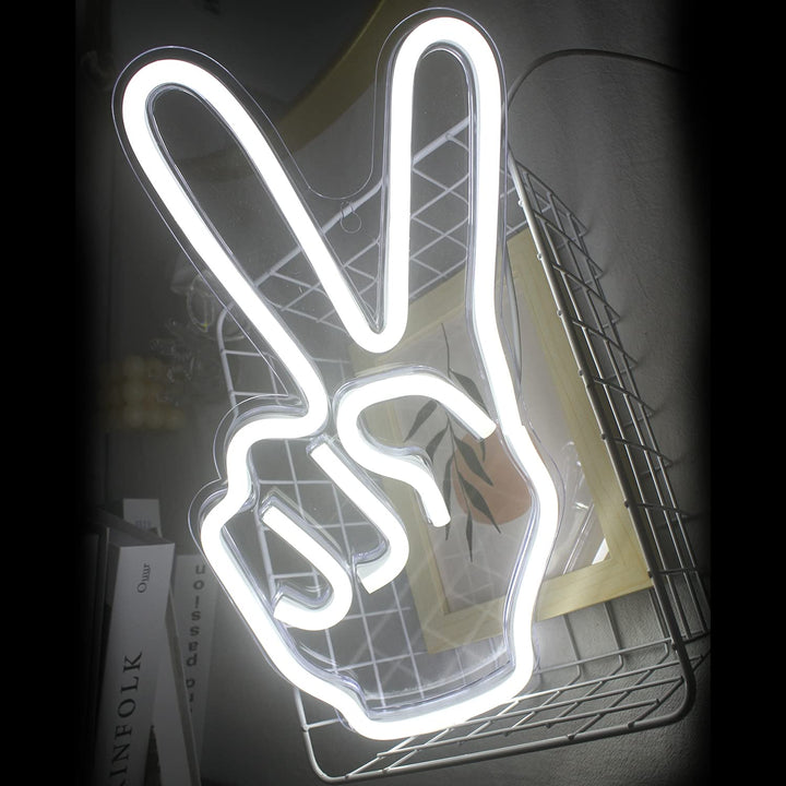 VibeCore Peace Out Neon Light In Basket