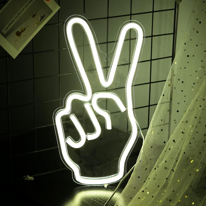 VibeCore Peace Out Neon Light On Grid