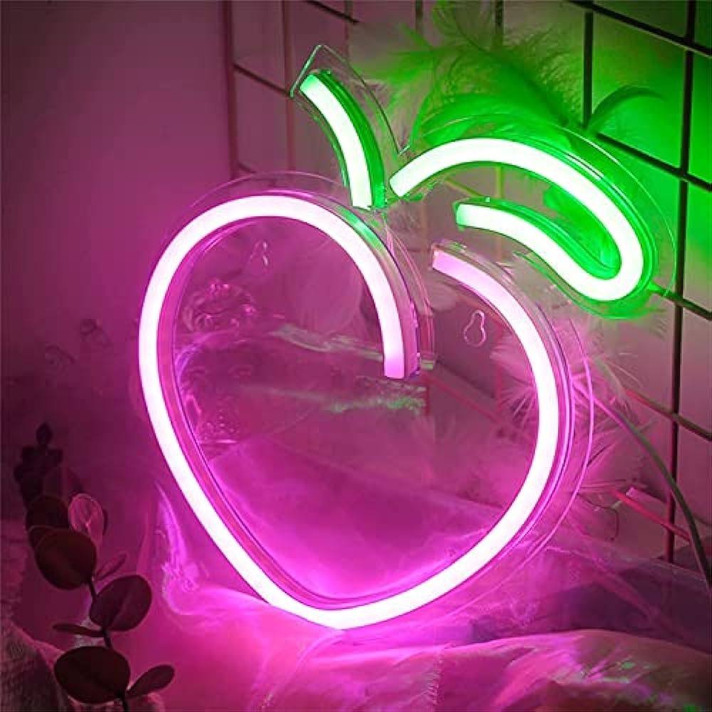 VibeCore Peach Neon Light Close Up Side View