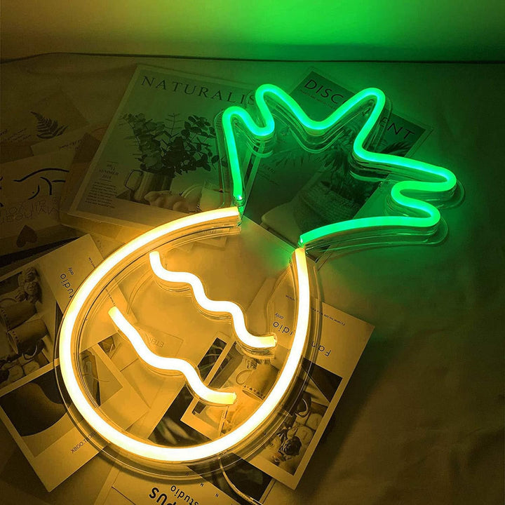 VibeCore Pineapple Neon Light Laying Down