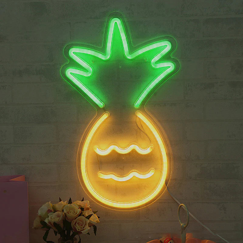 VibeCore Pineapple Neon Light On Wall