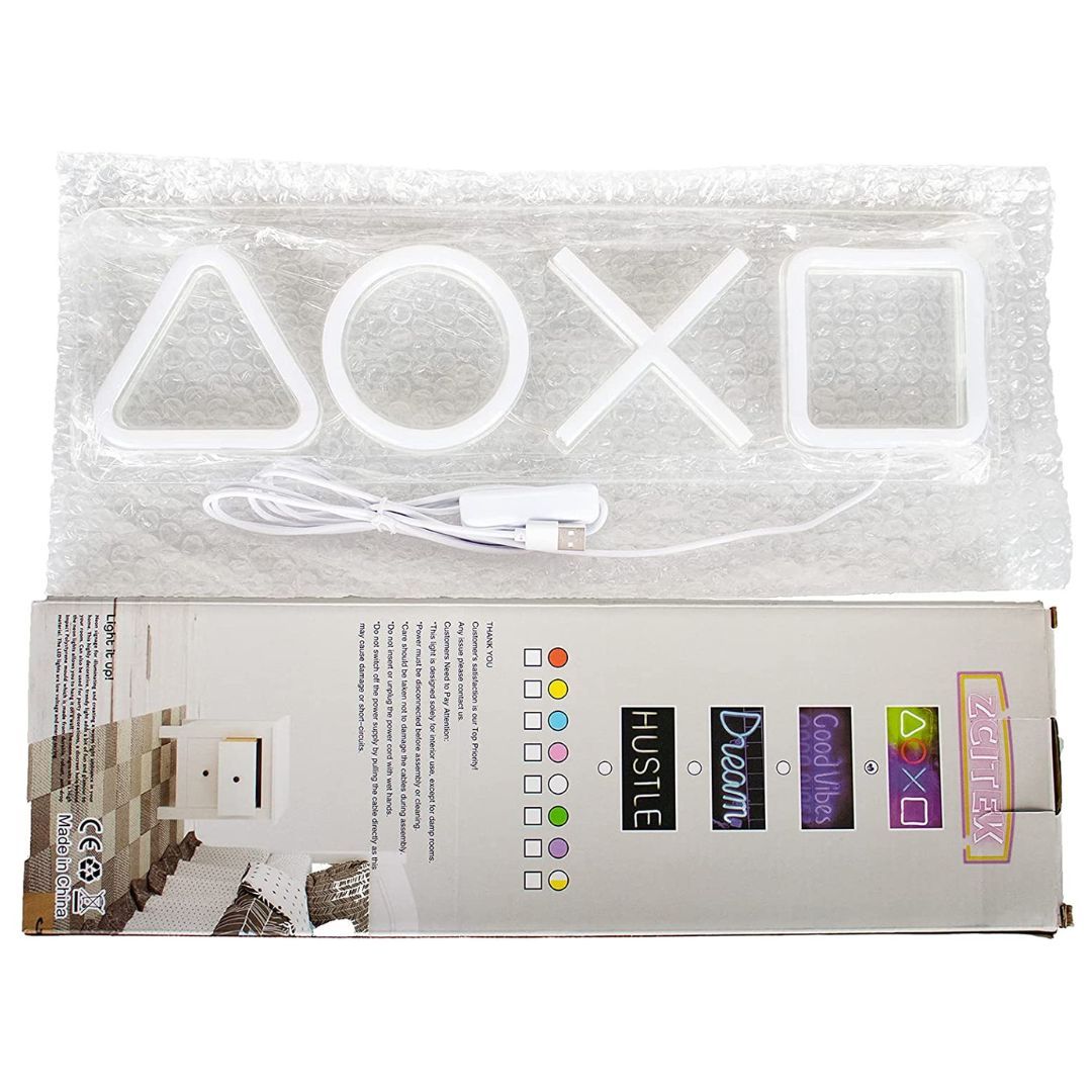VibeCore Playstation Buttons Neon Light Unlit