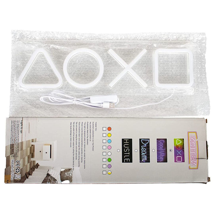 VibeCore Playstation Buttons Neon Light Unlit
