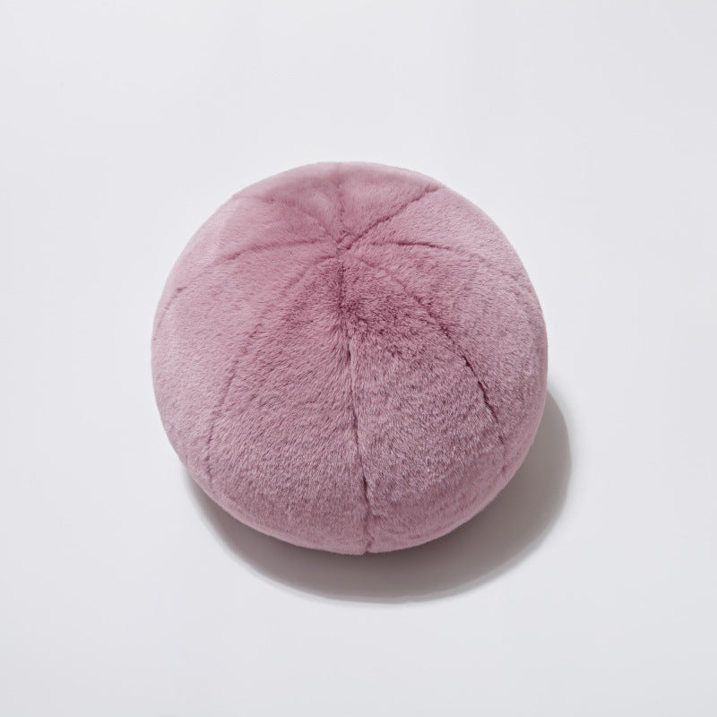 VibeCore Plush Ball Throw Pillow in lilac, offering an ultra-soft, fluffy design for modern, cozy, and hygge-inspired room decor. Ideal for beds, couches, and dorm rooms.