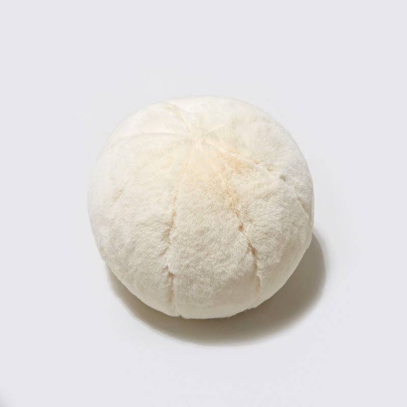 VibeCore Plush Ball Throw Pillow in white, featuring an ultra-soft, fluffy design that brings a modern, cozy, and hygge vibe to any room. Perfect for beds, couches, and dorm rooms.