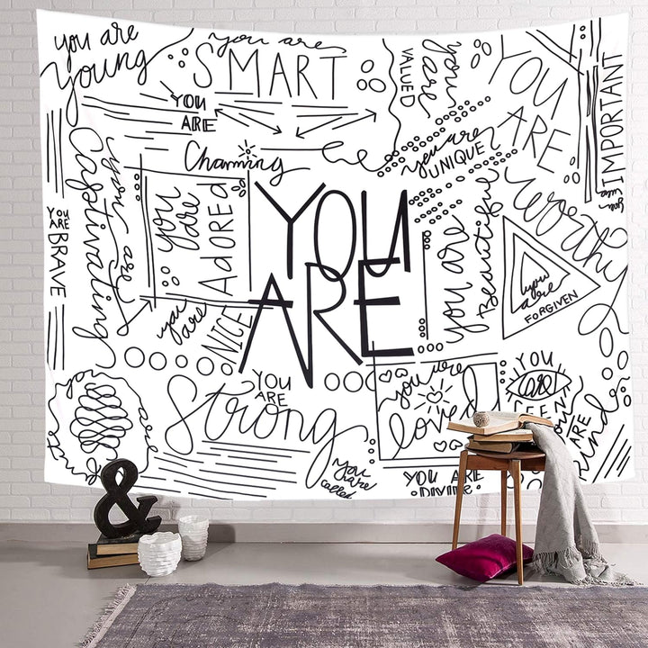 VibeCore Positive You Are Tapestry On Wall