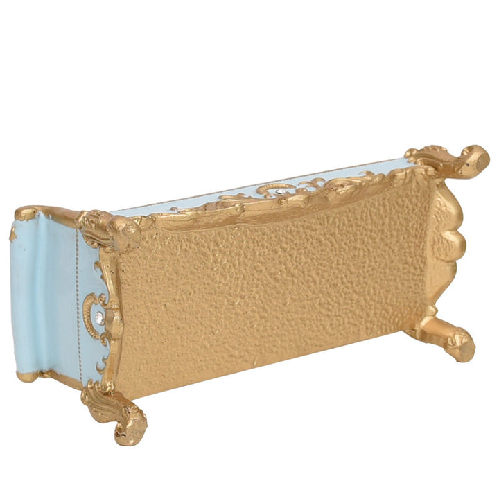 VibeCore Princess Ring Holder resin jewelry rack with glass mirror, showcasing an elegant design from underneath.